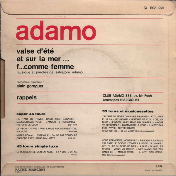 Adamo – Valse D'été (1968) – Foto 1