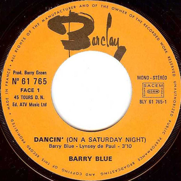 Barry Blue – Dancin' (On A Saturday Night) (1973) – Foto 2