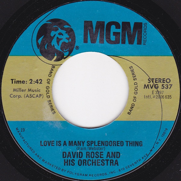 David Rose & His Orchestra – The Stripper / Love Is A Many Splendored Thing – Foto 1