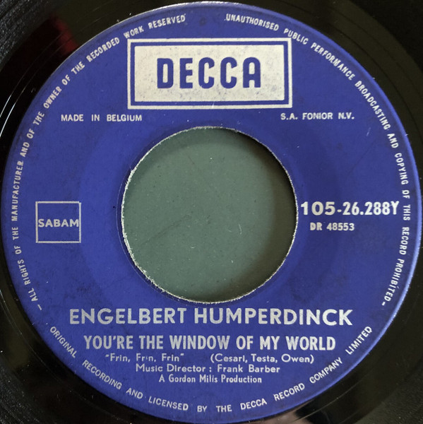Engelbert Humperdinck – You're The Window Of My World (1971) – Foto 2