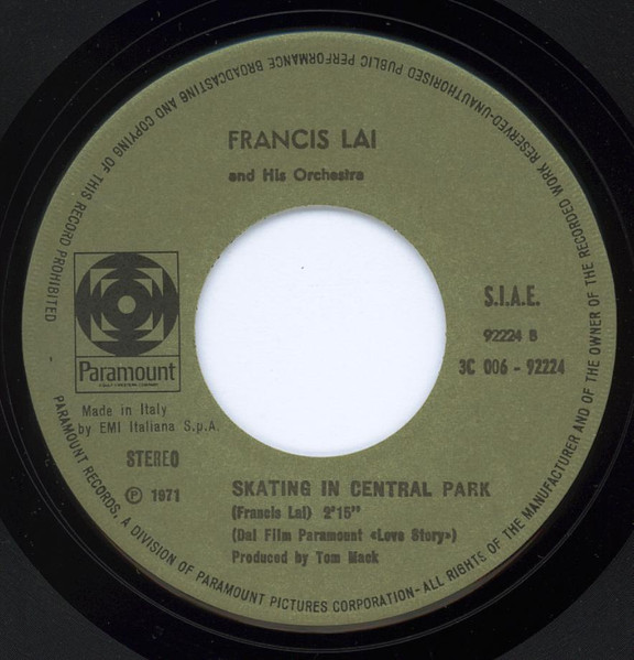 Francis Lai – Original Soundtrack Of The Paramount Picture Love Story (1971) – Foto 1