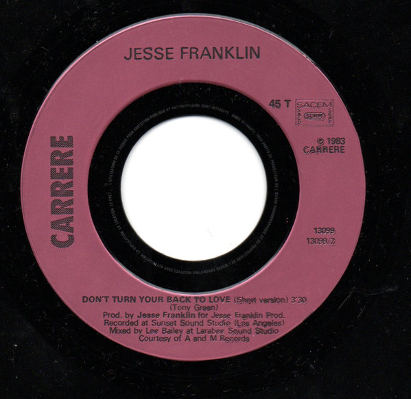 Jesse Franklin – Don't Turn Your Back On Love (1983) – Foto 1