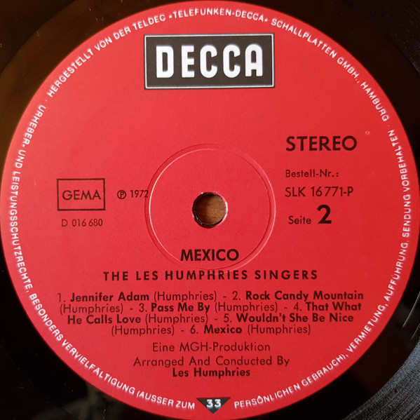 Les Humphries Singers – Mexico (1972) – Foto 1