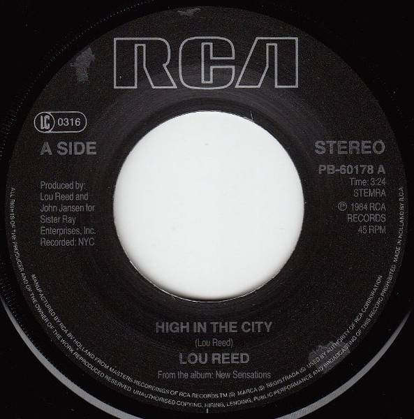 Lou Reed – High In The City (1984) – Foto 2