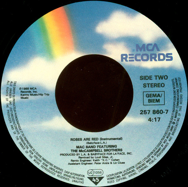 Mac Band Featuring The McCampbell Brothers – Roses Are Red (1988) – Foto 1