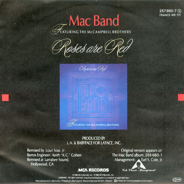 Mac Band Featuring The McCampbell Brothers – Roses Are Red (1988) – Foto 3