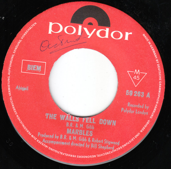 Marbles (3) – The Walls Fell Down / Love You (1969) – Foto 2