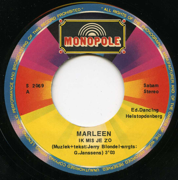 Marleen – Ik Mis Je Zo (1983) – Foto 2