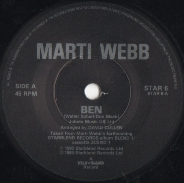 Marti Webb – Ben (1985) – Foto 2