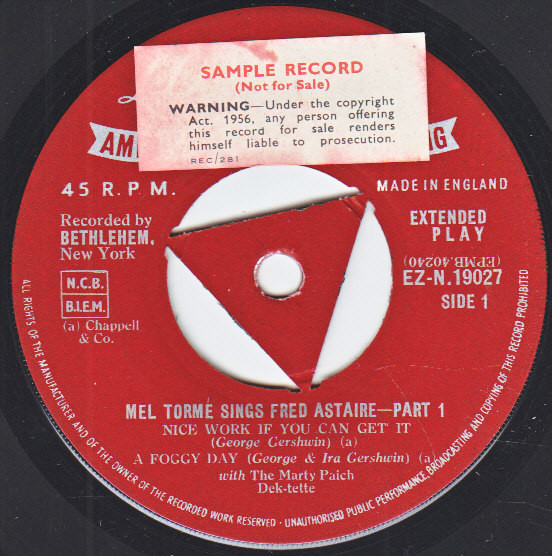 Mel Tormé – Sings Fred Astaire - Part 1 (1957) – Foto 2