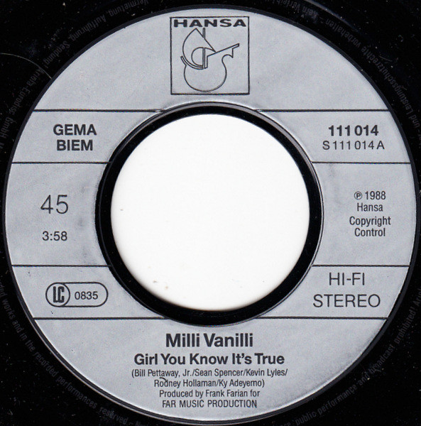 Milli Vanilli – Girl You Know It's True (1988) – Foto 2