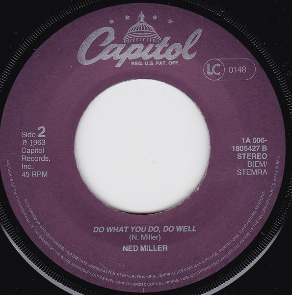 Ned Miller – From A Jack To A King / Do What You Do, Do Well – Hoes