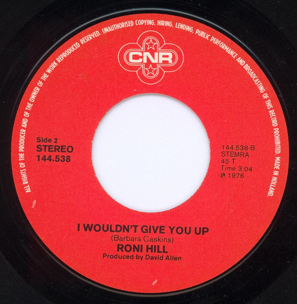 Roni Hill – You Keep Me Hanging On / Stop! In The Name Of Love (1976) – Foto 1