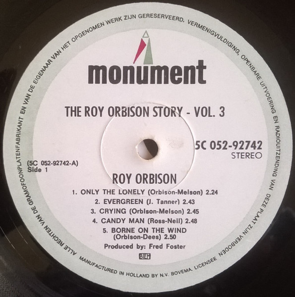 Roy Orbison – The Roy Orbison Story Vol.3 (1971) – Foto 2