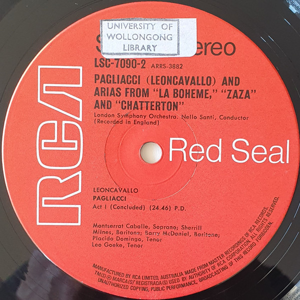 Ruggiero Leoncavallo – Pagliacci And Arias From La Bohème · Zazà · Chatterton – Foto 3