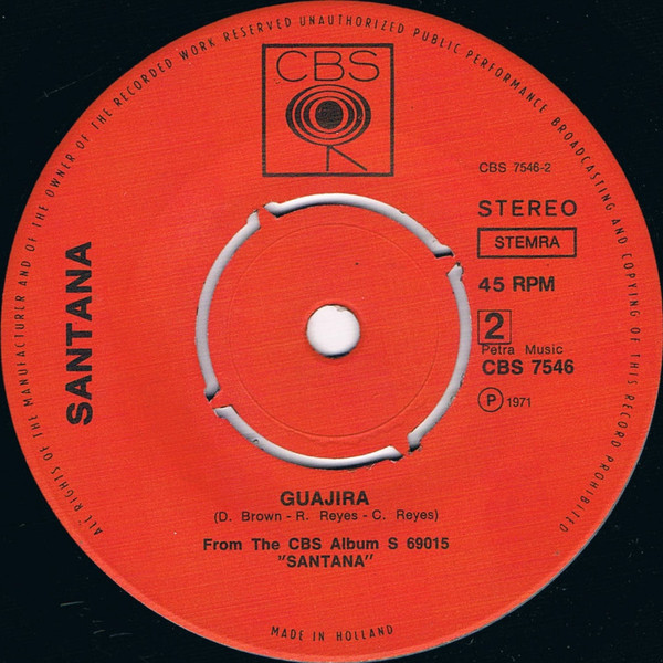 Santana – Everybody's Everything / Guajira (1971) – Foto 3