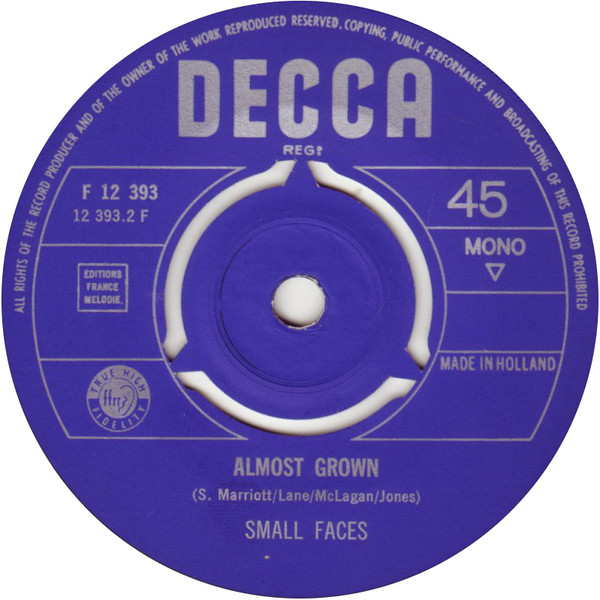 Small Faces – Hey Girl / Almost Grown (1966) – Foto 1