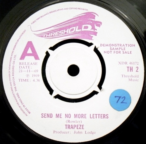Trapeze – Send Me No More Letters (1969) – Foto 1