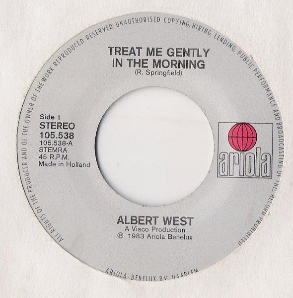 Albert West – Treat Me Gently In The Morning (1983) – Foto 2