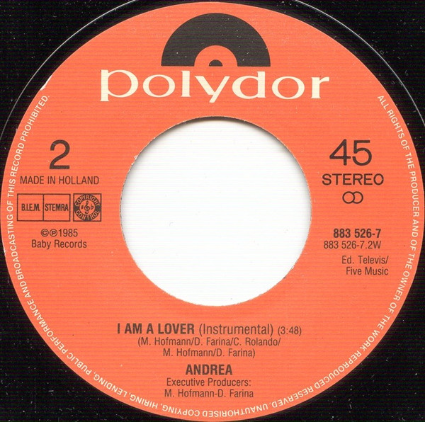 Andrea (4) – I'm A Lover (1985) – Foto 1