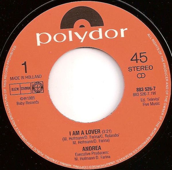 Andrea (4) – I'm A Lover (1985) – Foto 2