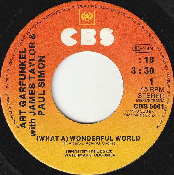 Art Garfunkel – (What A) Wonderful World (1978) – Foto 2
