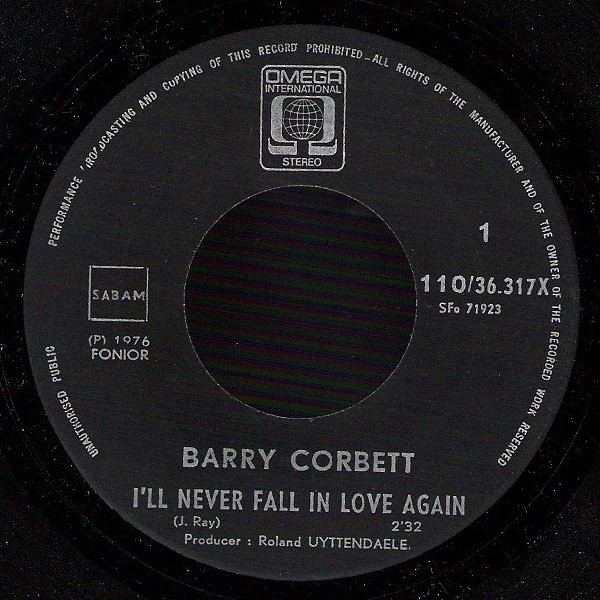 Barry Corbett – I'll Never Fall In Love Again (1976) – Foto 2