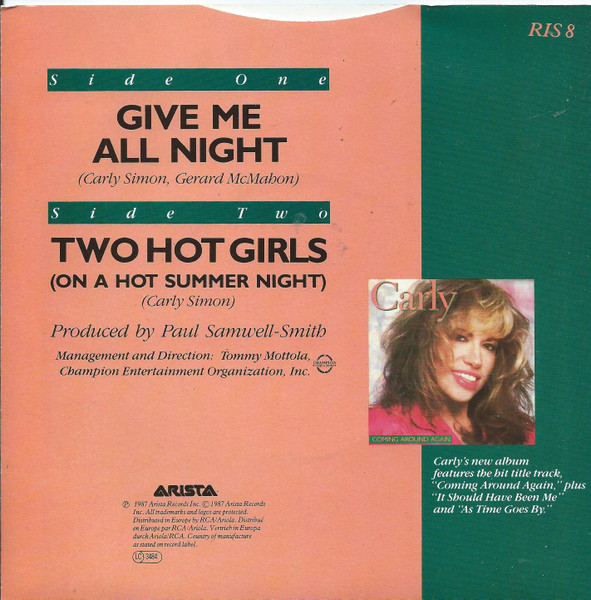 Carly Simon – Give Me All Night (1987) – Foto 3