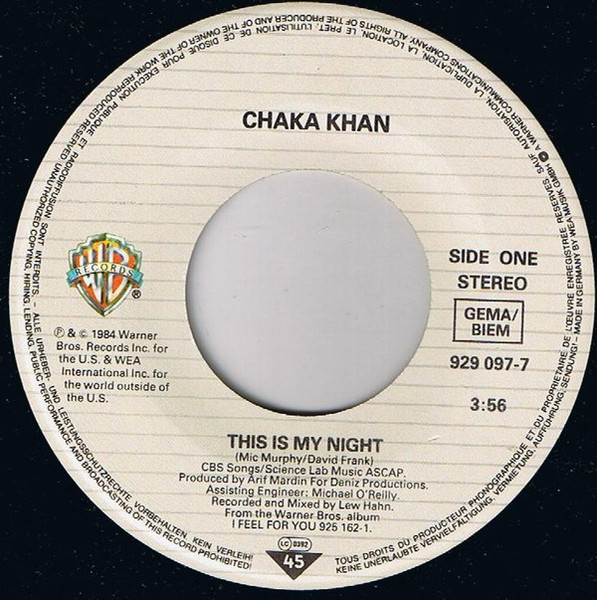 Chaka Khan – This Is My Night (1984) – Foto 2