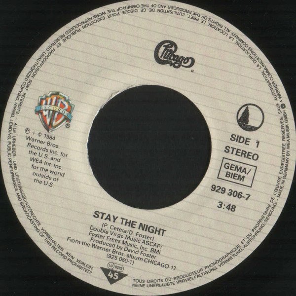 Chicago (2) – Stay The Night (1984) – Foto 2