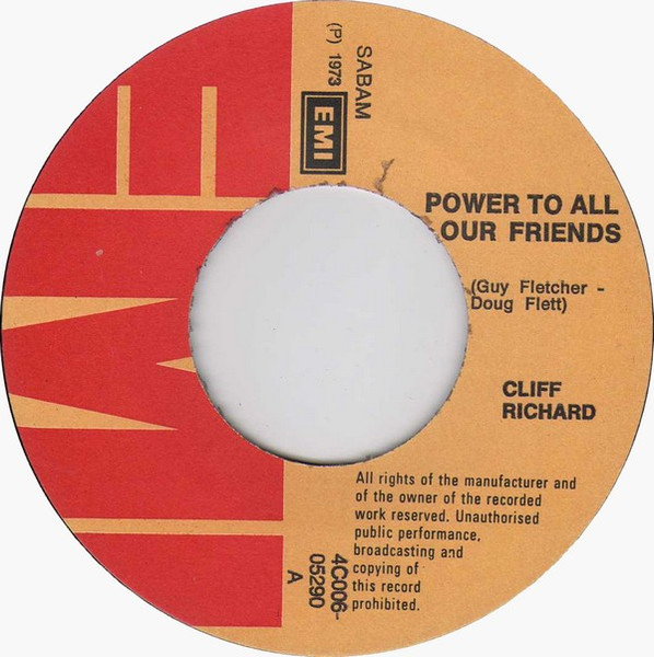 Cliff Richard – Power To All Our Friends / Come Back Billie Joe (1973) – Foto 2