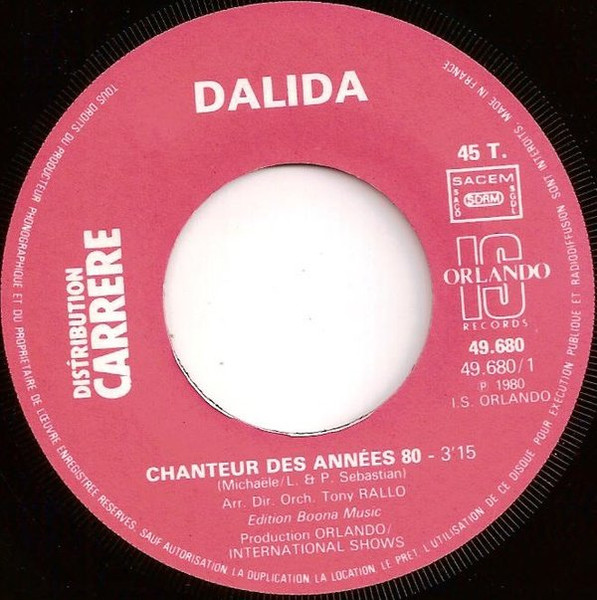 Dalida – Chanteur Des Années 80 / A Ma Manière (1980) – Foto 2