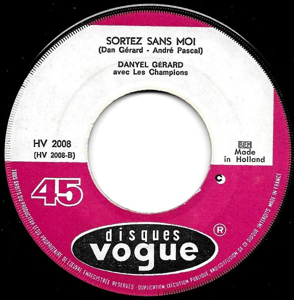 Danyel Gérard – Je / Sortez Sans Moi (1964) – Foto 3