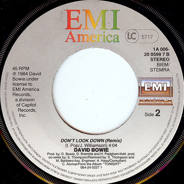 David Bowie – Loving The Alien (Re·Mixed Version) (1985) – Foto 1