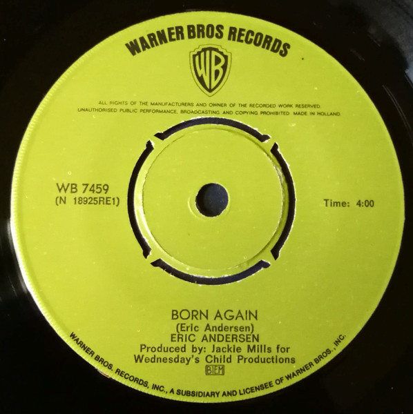 Eric Andersen (2) – Born Again / Rocky Mountain Red (1971) – Foto 1