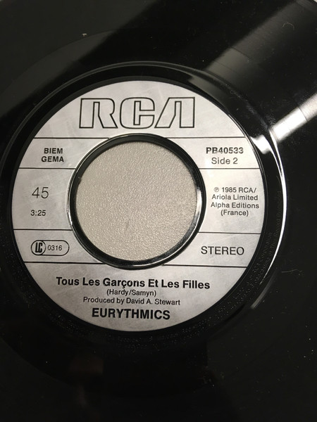 Eurythmics – It's Alright (Baby's Coming Back) (1985) – Foto 1