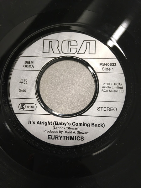 Eurythmics – It's Alright (Baby's Coming Back) (1985) – Foto 2