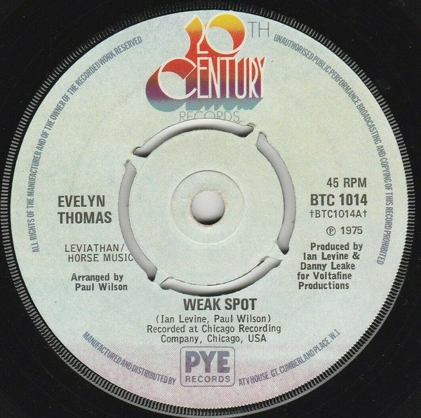 Evelyn Thomas – Weak Spot (1976) – Hoes