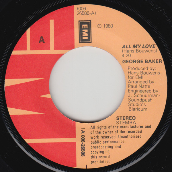 George Baker – All My Love (1980) – Foto 1