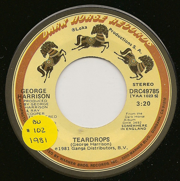 George Harrison – Teardrops (1981) – Hoes