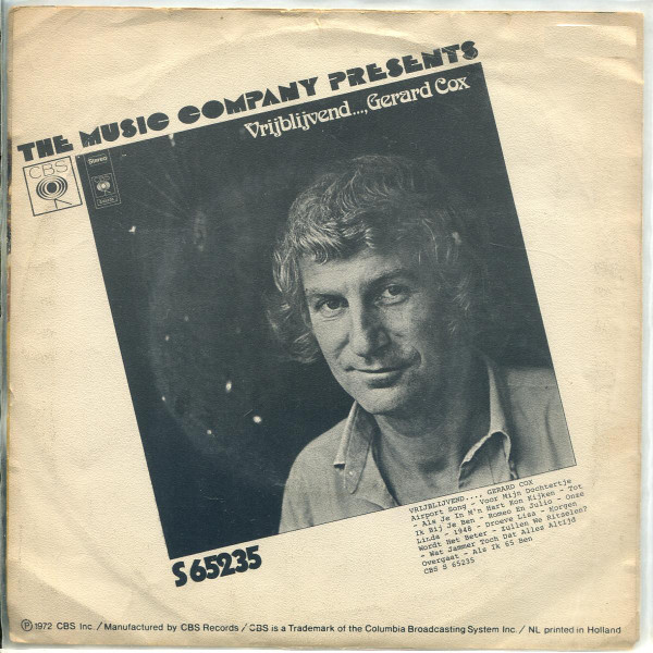 Gerard Cox – 1948 (Alone Again Naturally) / Wat Jammer Toch Dat Alles Altijd Overgaat (1972) – Foto 3