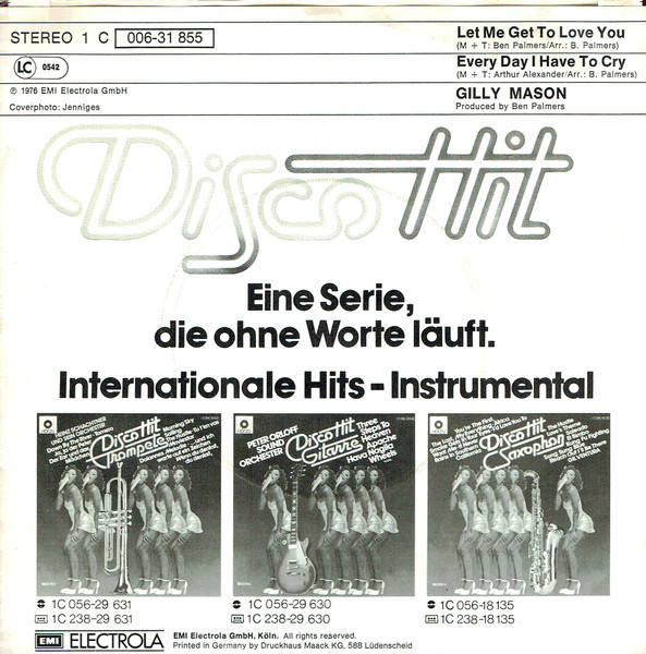 Gilly Mason – Let Me Get To Love You / Every Day I Have To Cry (1976) – Foto 3