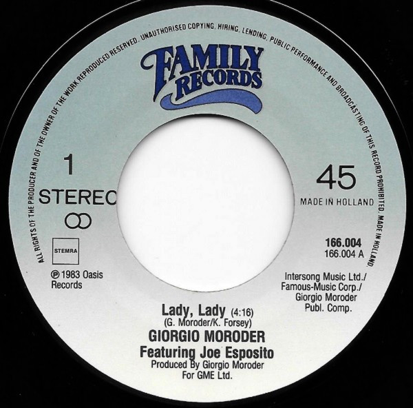 Giorgio Moroder – Lady, Lady (1983) – Foto 2
