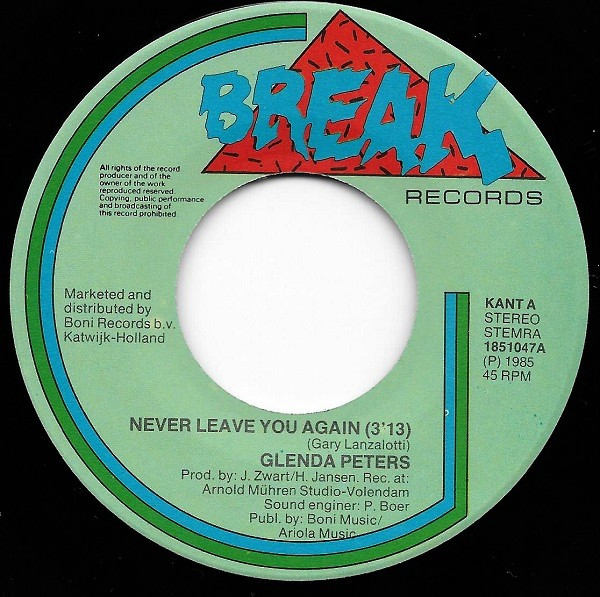 Glenda Peters – Never Leave You Again (1985) – Foto 2