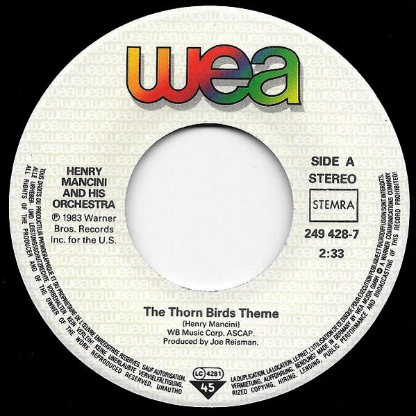 Henry Mancini And His Orchestra – The Thorn Birds Theme (1984) – Foto 2