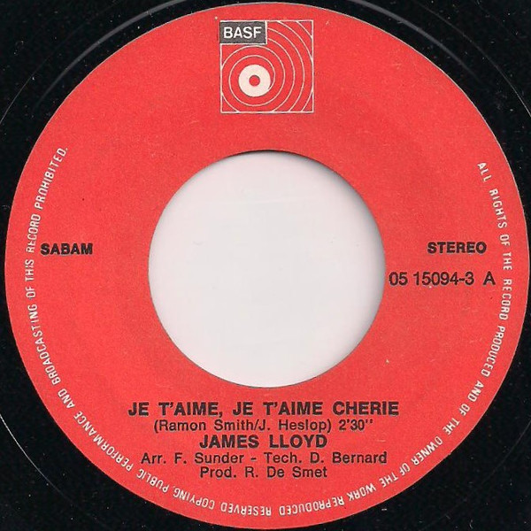 James Lloyd – Je T'aime Je T'aime Chérie (1974) – Foto 2
