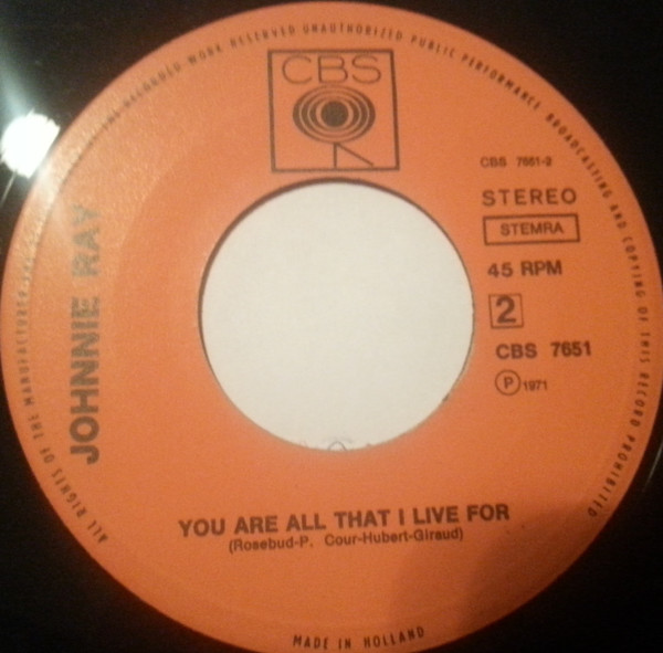 Johnnie Ray – I'll Never Fall In Love Again (1971) – Foto 1