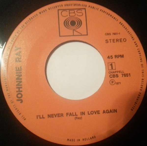 Johnnie Ray – I'll Never Fall In Love Again (1971) – Foto 2