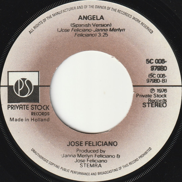 José Feliciano – Angela (1976) – Foto 1