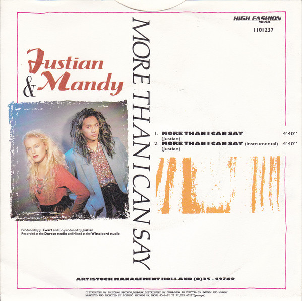 Justian & Mandy – More Than I Can Say (1989) – Foto 3